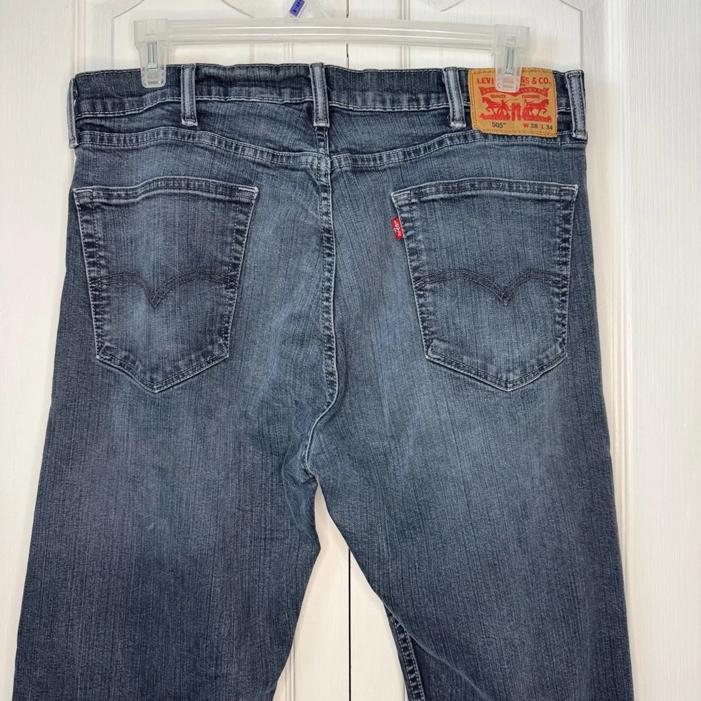 Levi's 505 Men’s Dark Blue Straight Leg Jeans W38 L34